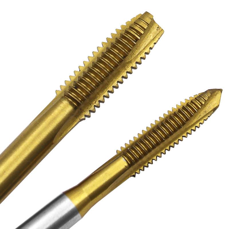 Набор метчиков из быстрорежущей стали с титановым покрытием M3-M8, straight flute, для нарезания резьбы во внутренних отверстиях