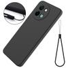 For Vivo Y58 5G Liquid Silicone Case Phone Back Cover with Hand Strap