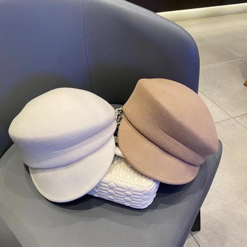 Шерстяной берет Newsboy в корейском стиле - восьмиугольная кепка осень/зима