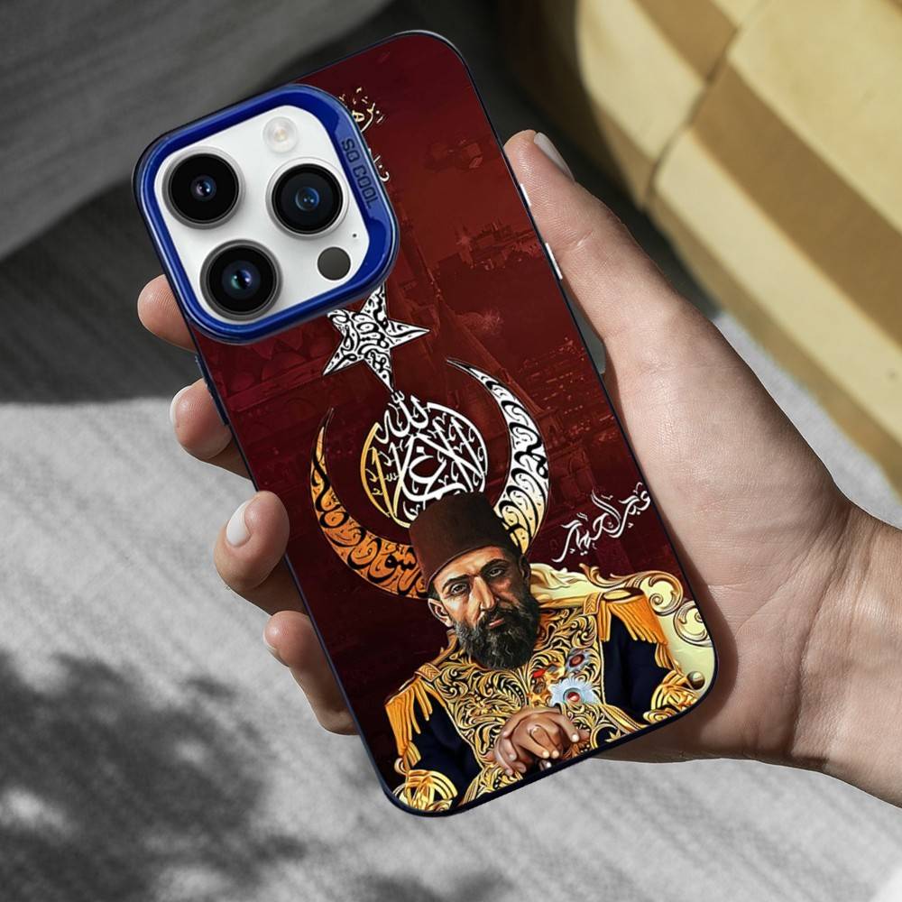 Крутой чехол для телефона Cool Empire O-Ottoman для iPhone 16,15,14,13,12,11,Mini,Pro,SE,XS,MAX Синий Матовый Силиконовый Чехол