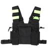 Yellow Reflective Band Chest Harness Front Pack Pouch Holster Carry Case for UV-5R829RXR