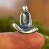 Yousheng Miniature Desktop Figurine Retro Buddha/Boat/Horse/Meditating Zen Alloy Sculpture Statue Handmade Micro Ornament for Home Table Decoration