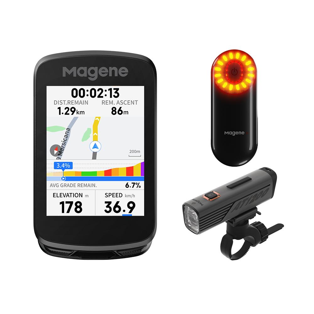 Magene GPS Bike Computer C606V2 Navigation Speedometer Cycling Stopwatch Odometer Trainer Bicycle Light WiFi Bluetooth Ant