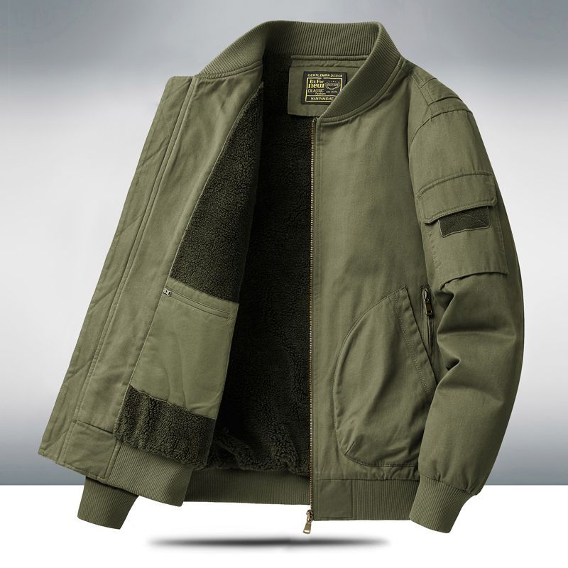Флисовая куртка мужская осенне-зимняя утепленная повседневная универсальная одежда куртка пилота
