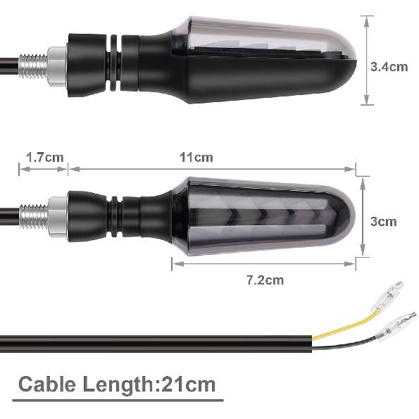 Kinstecks 4PCS Motorcycle Indicators Flowing Turning Indicators Turn Signal Lights 12V for Motorcycle Motorbike Scooter Quad Cruiser Harley Kawasaki