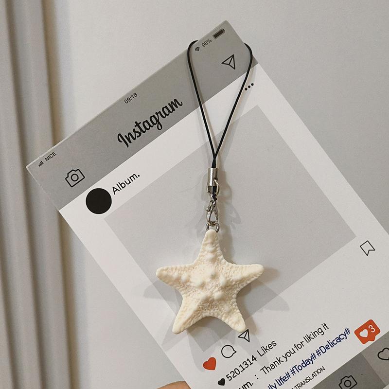 3D Морская звезда Ремешок для телефона Подвеска Брелок Шарм для телефона Цепочка для телефона Универсальное Украшение для подвешивания на сумку