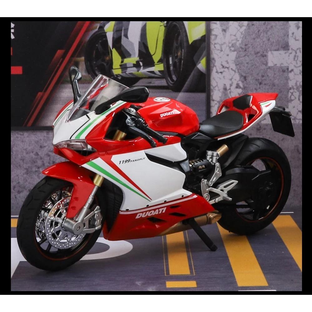 1/12 Ducati 1199 Panigale S литой под давлением модель игрушечного автомобиля коллекция внедорожных мотоциклов со звуком и светом игрушечные машинки