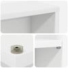 CD Rack White 60 x 17 x 92 cm Engineered Wood