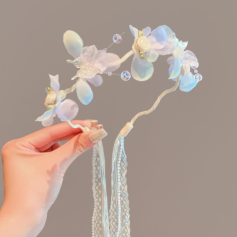 Korean Ribbon Hairbands Butterfly Children Headband New Princess Hair Hoop  for Girls
