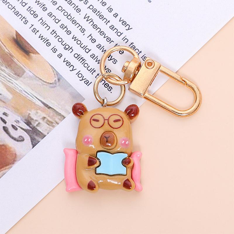 Милый брелок Capibala мультфильм маленькая подвеска Capybara девушка рюкзак аксессуары сумка ключ украшение лучший друг подарок