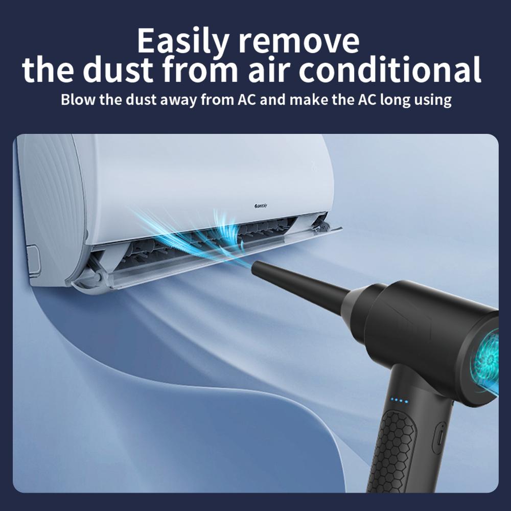 Air Duster Inflator Вакуумный насос 3-в-1 с подсветкой 3-ступенчатый регулируемый 50000 об/мин перезаряжаемый беспроводной