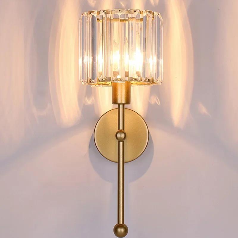 Современный хрустальный настенный светильник, бра с золотой птицей, настенный светильник для гостиной, ванной комнаты, домашнего внутреннего освещения, декоративная лампочка в комплект не входит