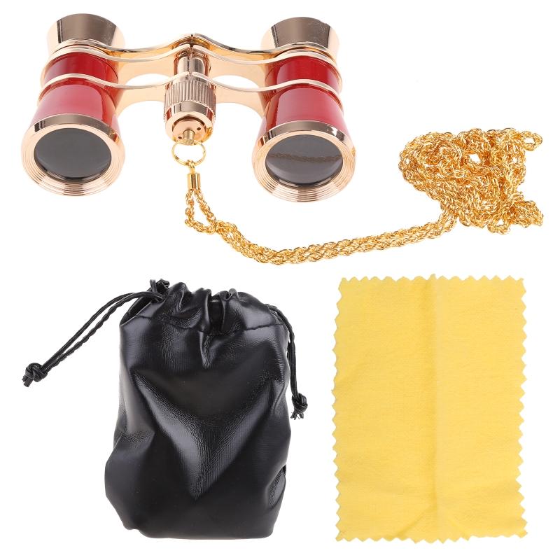 Оперные очки, бинокль 3X25, театральные очки, мини-бинокль, компактный, легкий с цепочкой, для взрослых, детей, женщин на концерте