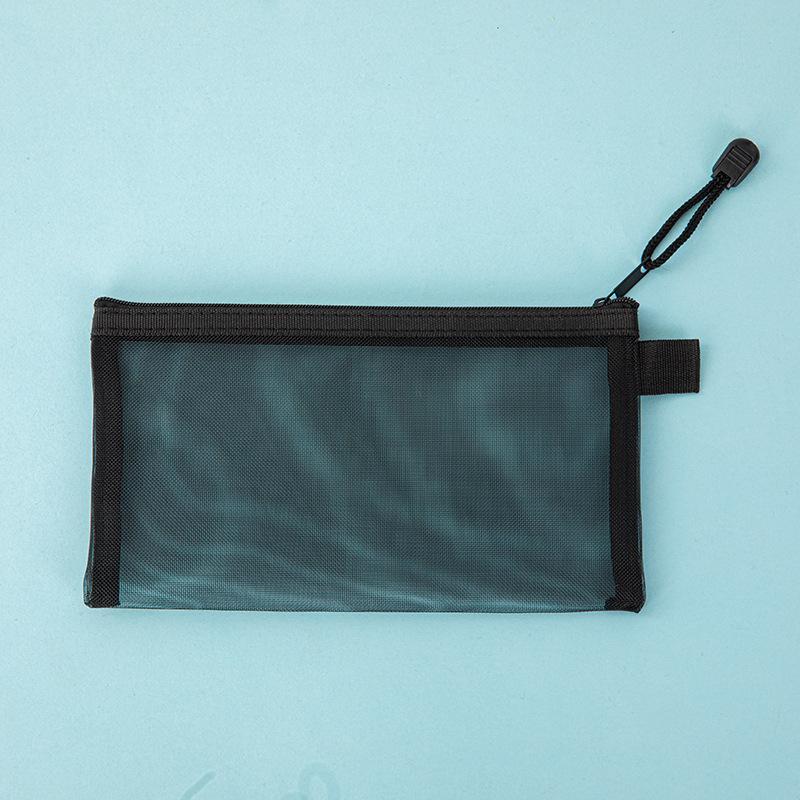 Mesh Pencil Pouches With Transparent Design And Durable Zipper Perfect For School Exams Office Daily Storage