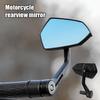 1 Pair Motorcycle Rearview Mirror Durable Structure Adjustable Design Universal Fit Simple Installation Handlebar Side View Mirrors