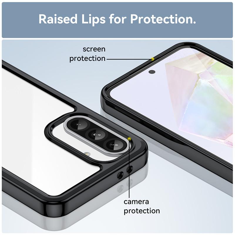 For Samsung Galaxy A56 5G Case For Samsung A06 A16 A36 A56 Cover Colorful Soft Edge Silicone Transparent Bumper For Galaxy A56