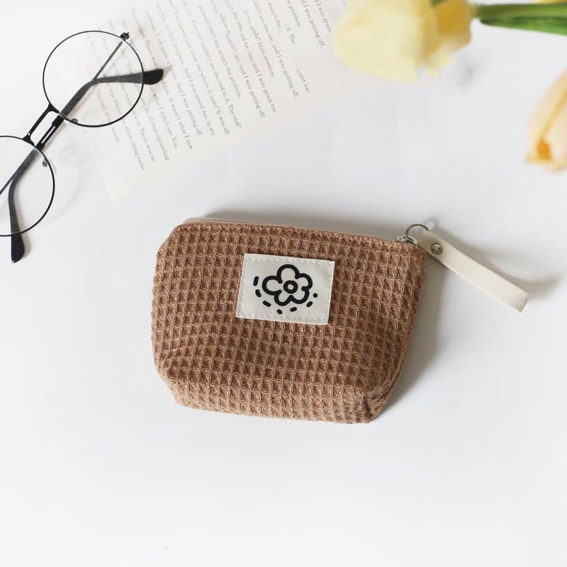 Милый цветок Мягкий квадратный монетница кошелек для денег сумка на запястье Портативный мини помада органайзер автобус удостоверение личности кредитные карты сумки