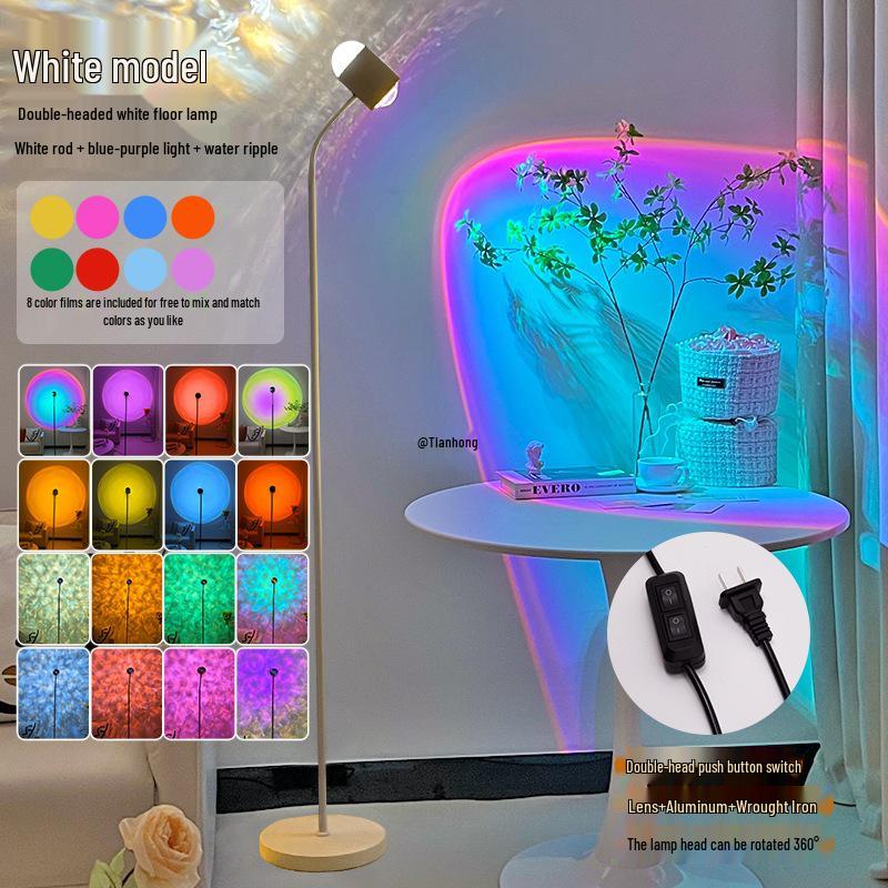 Dual-Head Sunset Ripple Light - Atmosphere & Decor for Bedrooms and Live Rooms