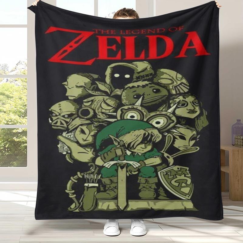 Ретро Z-Zelda Мультяшный Линк Игры Фланелевое Одеяло, Ультра Мягкий Теплый Плюшевый Плед для Дома Спальни Кровати Дивана Походного Пикника Ребенка