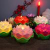 Flameless LED Lotus Candles Flickering Desktop Lamp Romantic Night Light  Party Bedroom