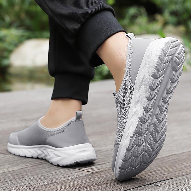 Мужские летние сетчатые повседневные кроссовки с плоской подошвой, удобные, легкие, ленивые, с мягкой подошвой, дышащие, вулканизированные