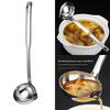 304 Stainless Steel Skimmer Spoons Long Handle Oil Separator Soup Home Kitchen