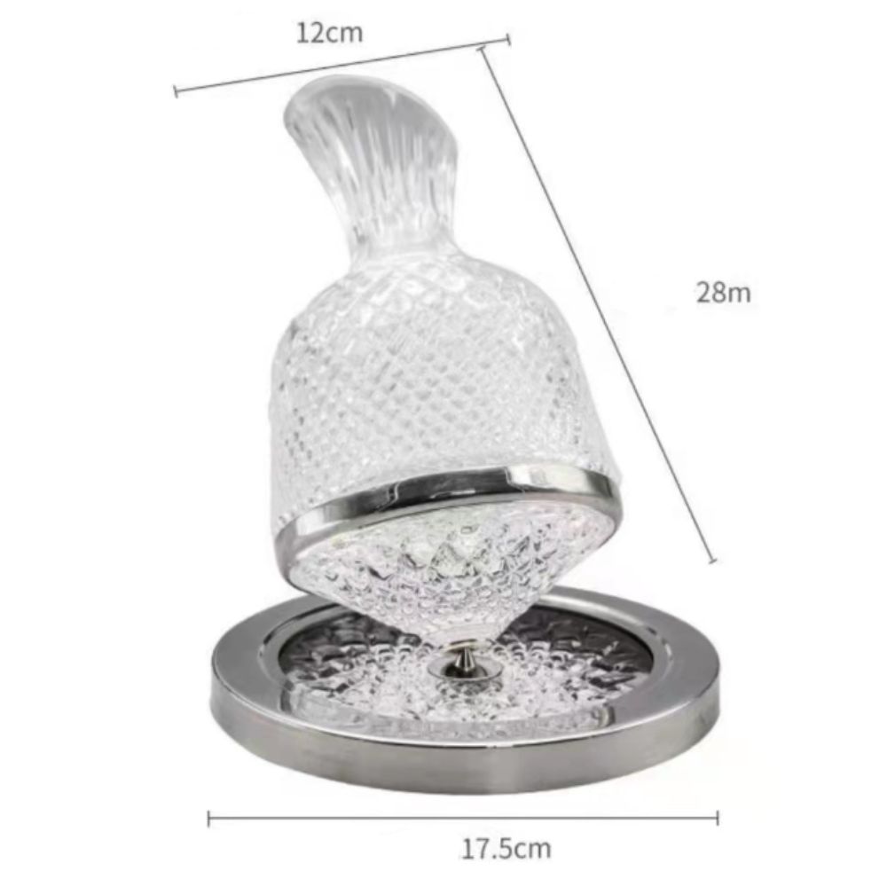 with Base Wine Aerator Thickened Wine Dispenser Crystal Glass 360 Rotating Decanter  Bar