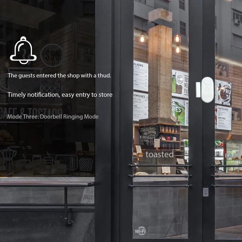 0-120 дБ Звук 2 в 1 Вибрация и Открытая сигнализация для двери и окна с 5 уровнями чувствительности к вибрации, батарея AAA и пульт в комплекте