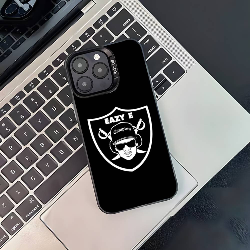 Чехол для телефона рэпера E-Eazy E для iPhone 16,15,14,13,12,11,Pro,XS,Max,Plus,Mini,SE4,E Черный Матовый Ударопрочный Чехол