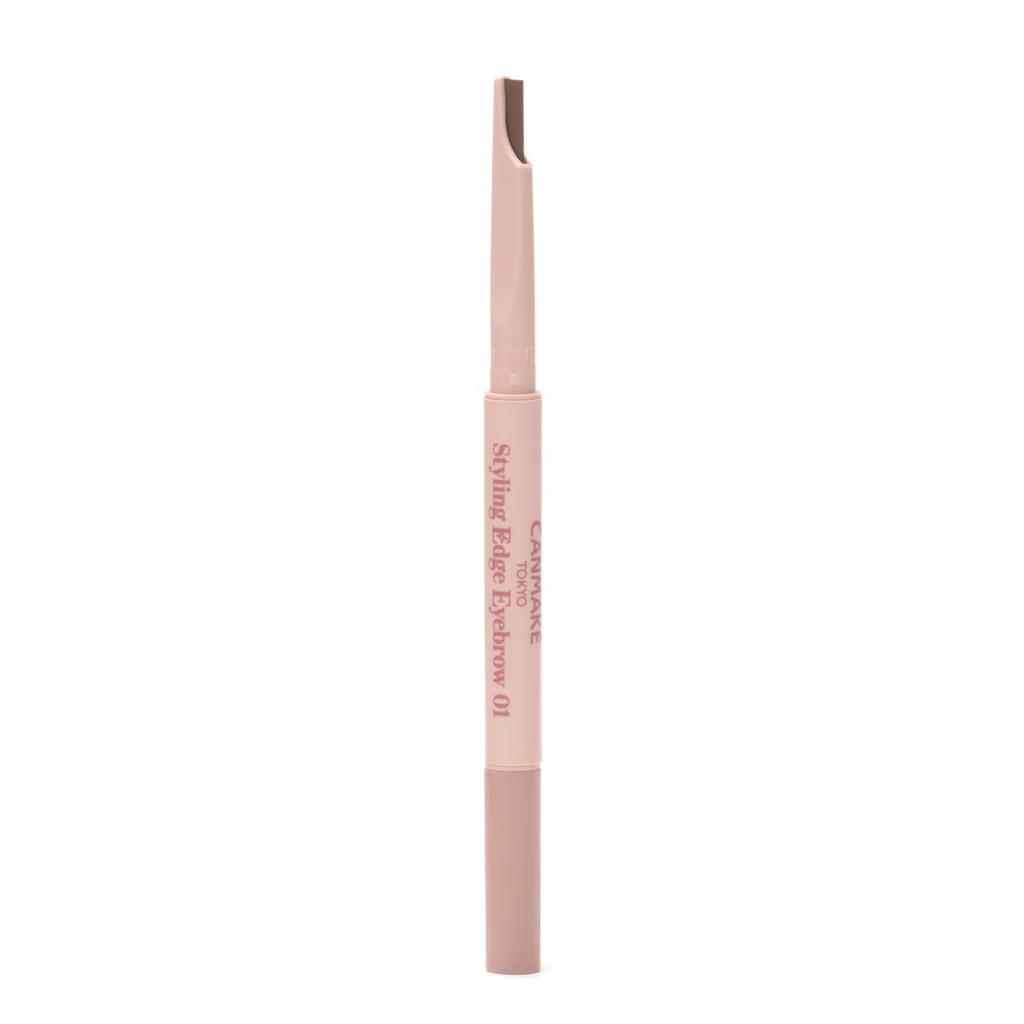 CANMAKE Styling Edge Eyebrow Pencil with Brush, Thin Core [All 2 Colors]