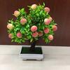 1Pc Potted Artificial Peach Fruit Tree Bonsai Home Garden Desktop Decor Prop Christmas Ornament