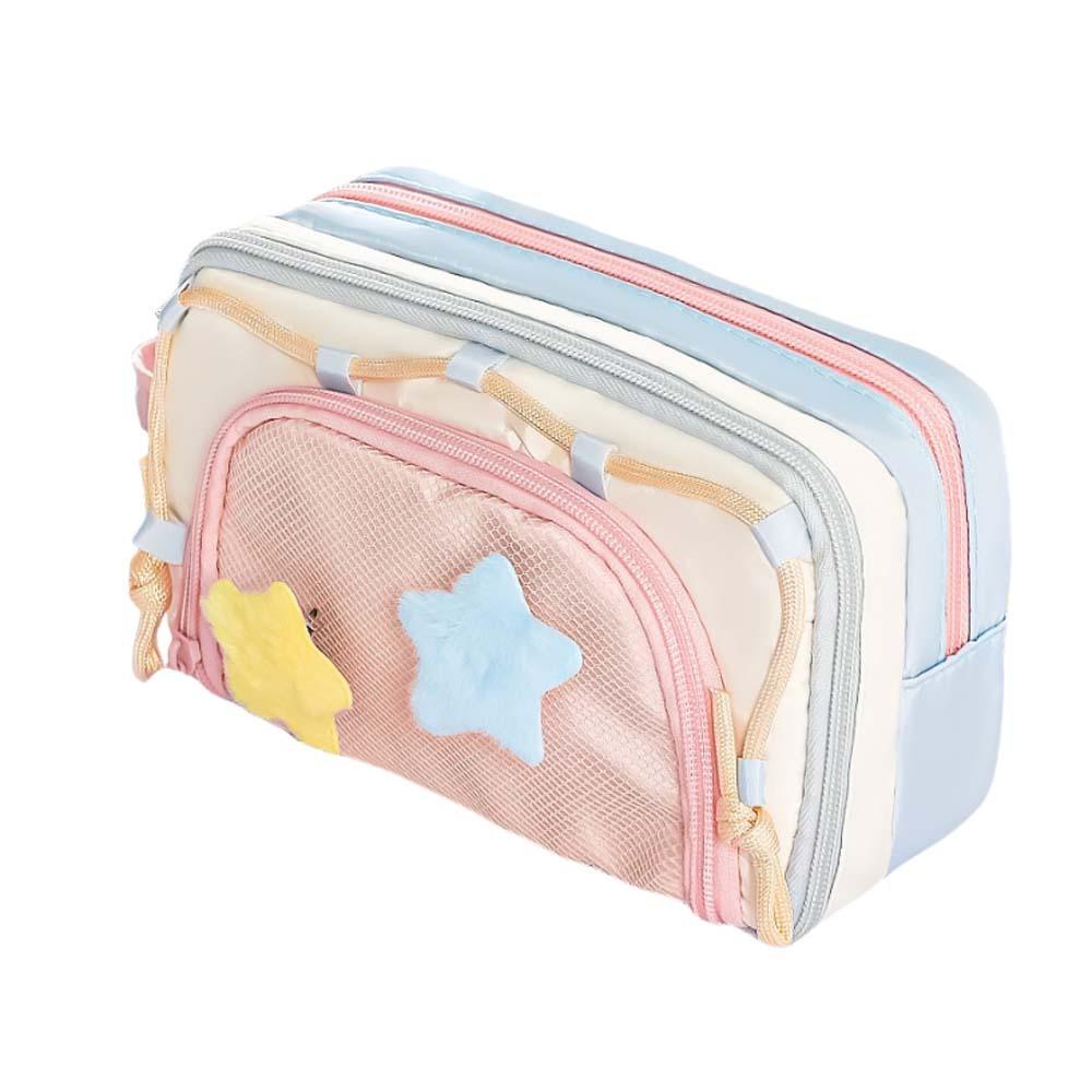 Desktop Storage Korean Pencil Case Large Capacity Ins Pencil Pouch Y2K Star Stationery Bag School