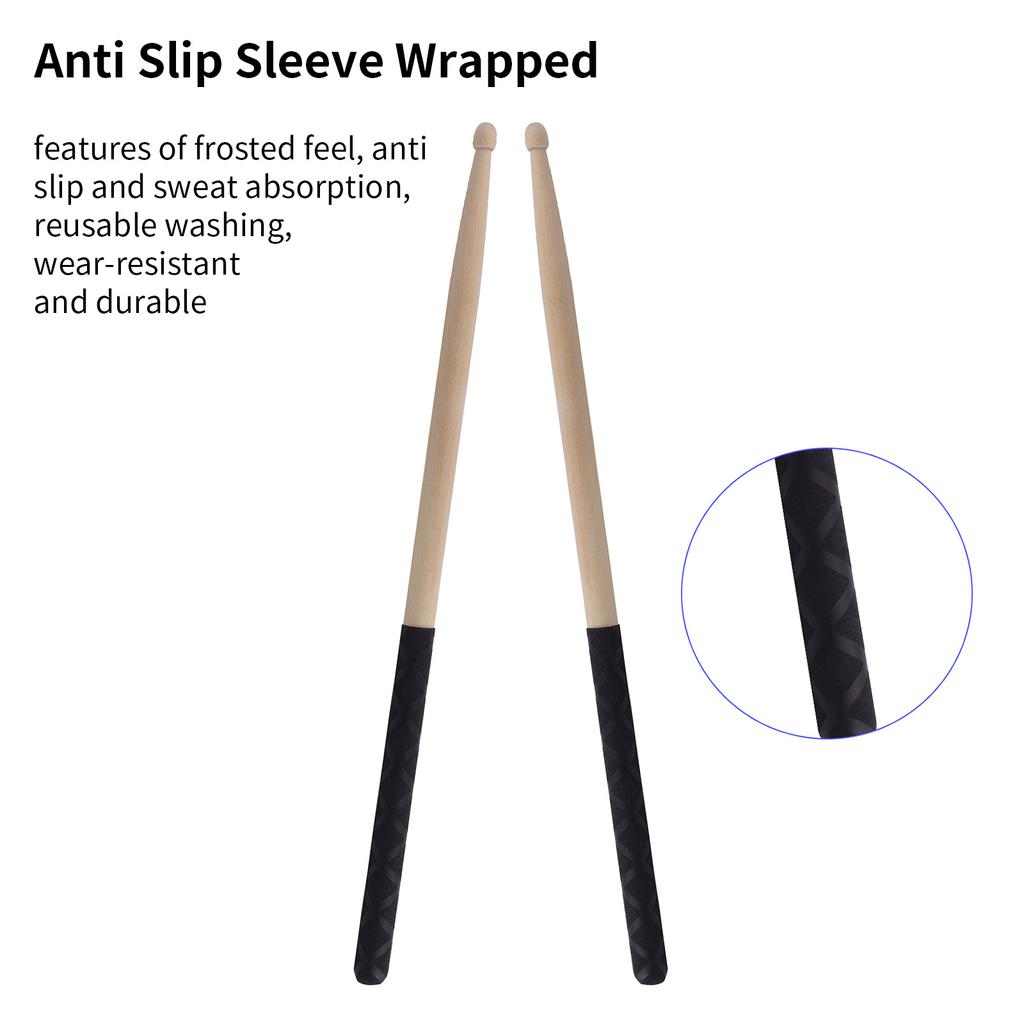 1 пара барабанных палочек 5A Противоскользящие барабанные палочки Нескользящие барабанные палочки Кленовые барабанные палочки Треугольный наконечник с Нескользящим покрытием