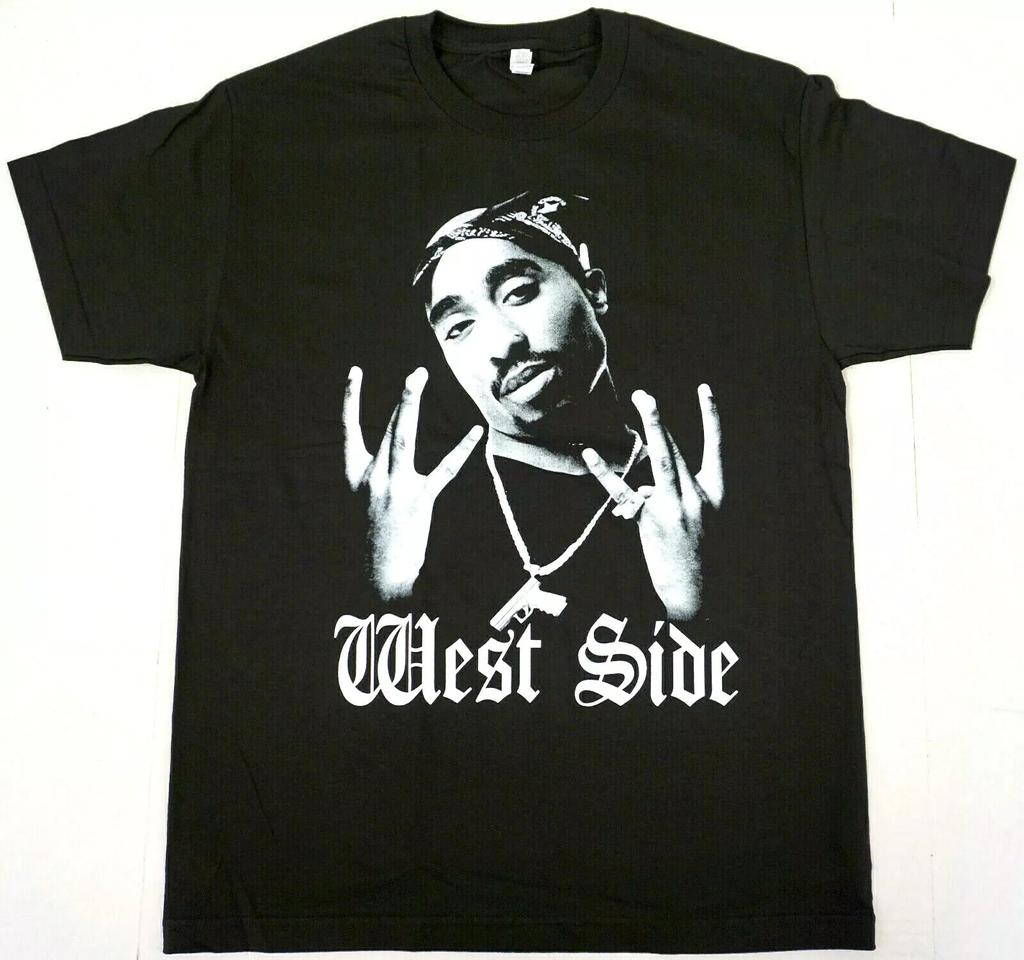 2Pac TUPAC SHAKUR Западная Сторона Рэп Хип-Хоп Мужская Женская Хлопковая Футболка Одежда Люксового Бренда Детская Футболка Мальчик Девочка Топы Топы Большого Размера -...