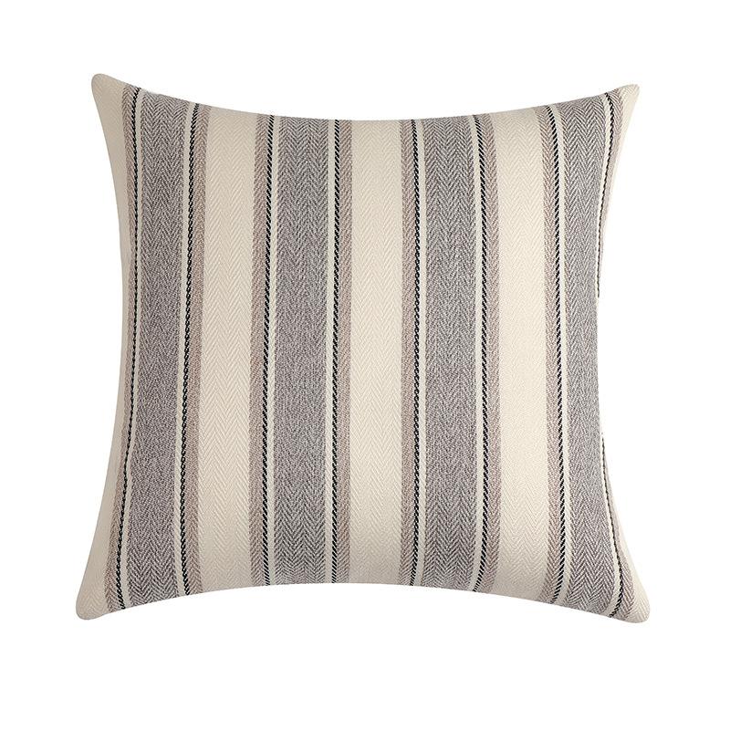 Льняная наволочка в широкую полоску, осенне-зимняя, в корейском стиле, наволочка для подушки, чехол для подушки, наволочка для гостиной, спальни