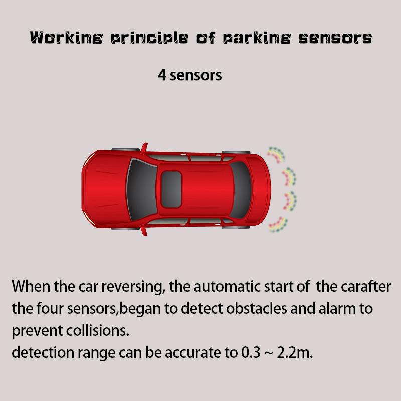 Комплект датчиков парковки Car 4, система радаров заднего хода, голосовой зуммер, детектор помощи при движении задним ходом, парктроник
