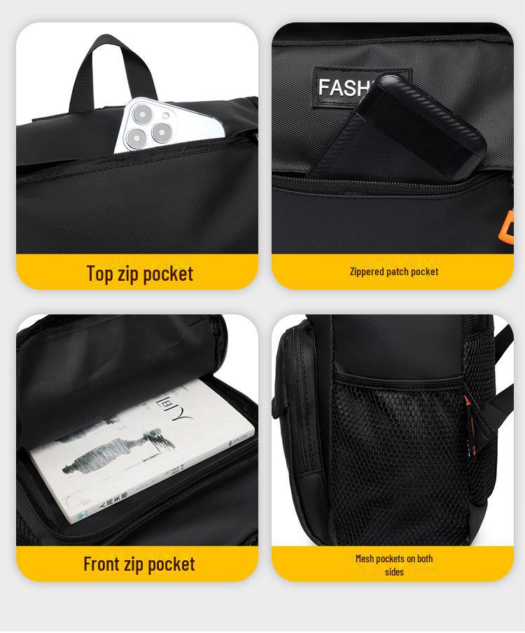 Мужской водонепроницаемый рюкзак большой вместимости для путешествий, школы, бизнеса и колледжа - в японском и корейском стиле