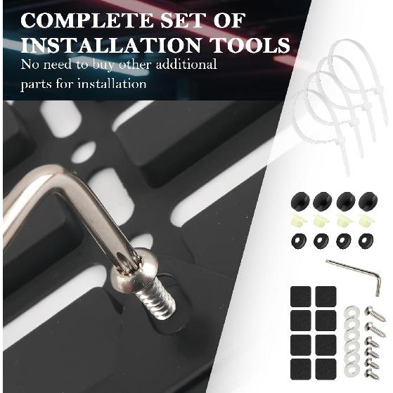Licence Plate Frame Holder,Practical No Drill Front License Plate Bracket For License Plates Fixing,Universal Front Licenses Plates Mount Car