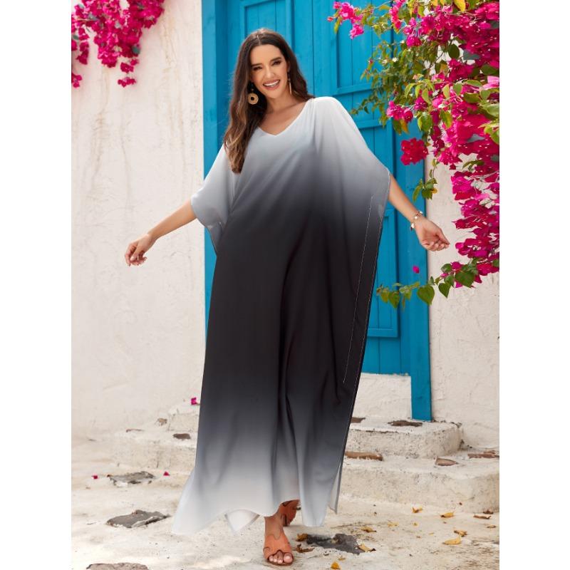 Женские пляжные накидки с градиентным принтом Праздничные платья Купальники больших размеров Накидки