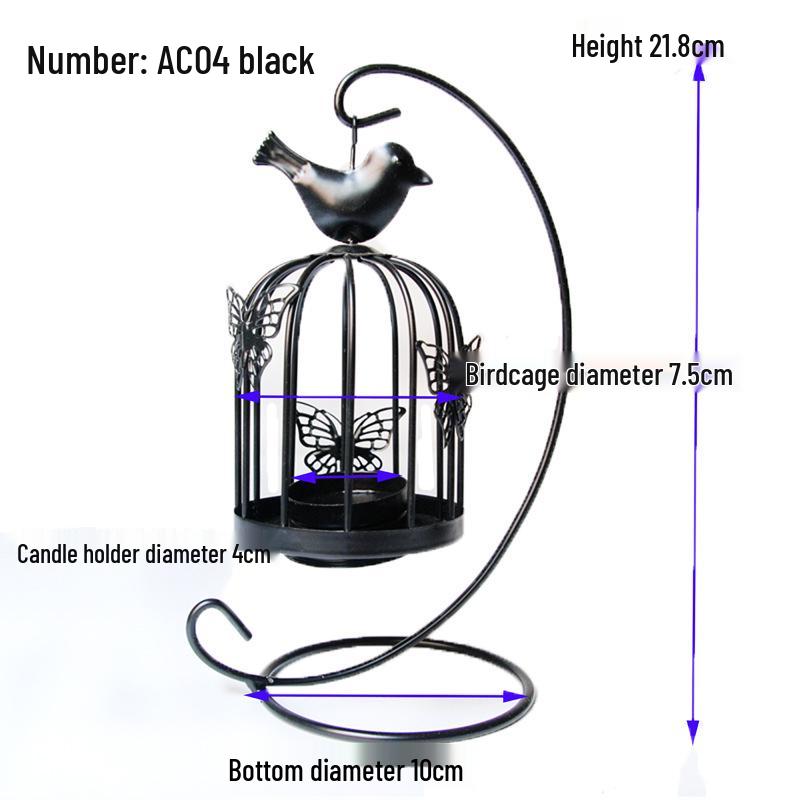 Подсвечник из кованого железа в европейском стиле - Романтичный домашний декор, ручная работа
