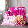1 шт. Плед с розовым бантом Barbie, Полиэфирное волокно, Всесезонный комфорт для дивана, кровати, офиса, автомобиля, кемпинга. Идеальное украшение для дома и подарок, Комфорт в офисе