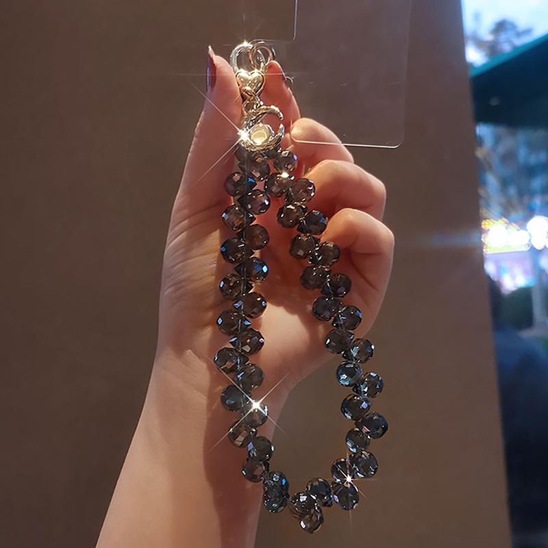Подвесная цепочка в виде капли воды, шнурок для телефона, роскошная короткая подвесная цепочка, расшитая вручную бисером, подвеска для ношения в руке
