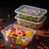 Jinwuyuan 1000ML Disposable Plastic Takeaway Bowls with Lids