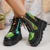 Модные Новые Женские Ботинки на Платформе Уличные Удобные Дизайнерские Ботильоны Модные Ботинки на Молнии Противоскользящая Обувь для Женщин Zapatos De Mujer