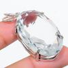Natural White Topaz Gemstone Handmade 925 Sterling Silver Pendant 2.05" y3N33