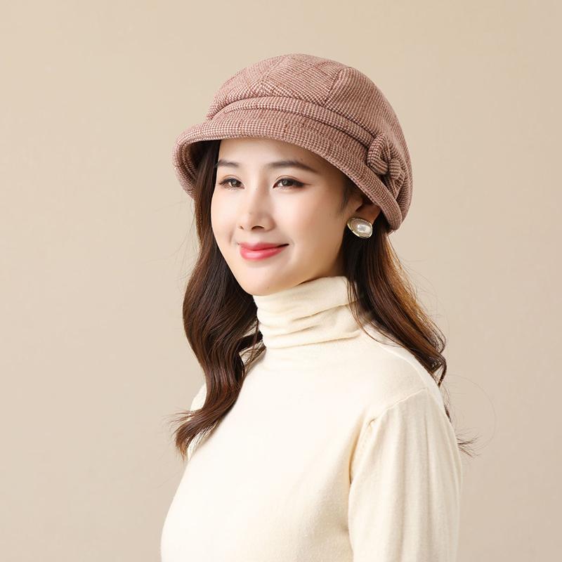 Женская праздничная шляпа, теплые универсальные шапки для бассейна среднего и старшего возраста, осенне-зимняя модная молодежная простая кепка для отдыха, рыбацкая шапка