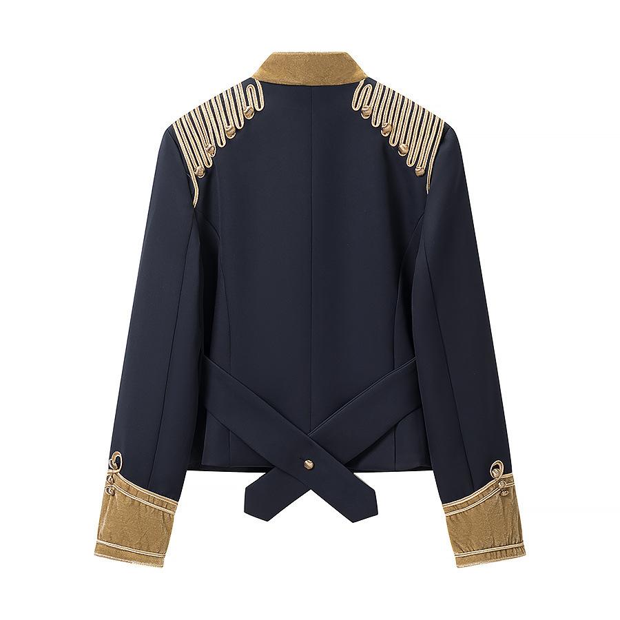  European and American style, new women's clothing, fashionable, casual, versatile, fashionable, bright silk embroidered coat