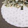 Christmas Tree Skirt Beaded Snowflake Sparkle Tree Skirt 78cm/90cm Plush Tree Skirt Christmas White Tree Skirt Decoration