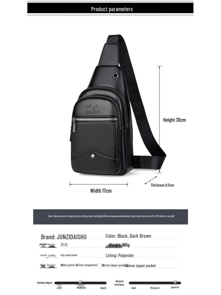 Мужская сумка-слинг через плечо из искусственной кожи - Повседневный модный маленький рюкзак