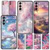 Корейский чехол с цветами для Samsung Galaxy S26 S25 S24 S23 S22 S20 S21 FE Ultra S25 Edge Plus 5G Мягкий ТПУ чехол Fundas Capa Сумка
